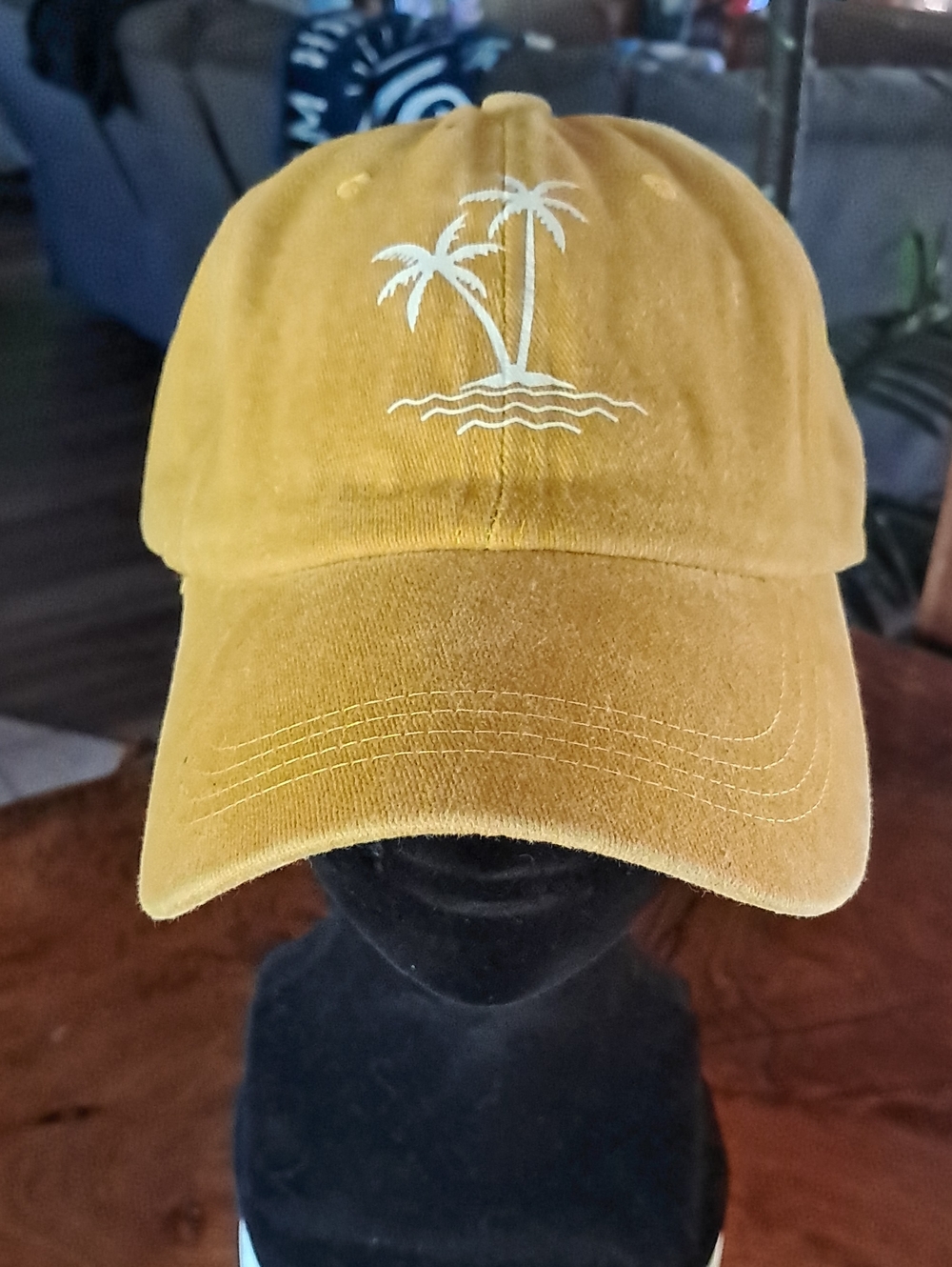 Unisex Mustard Yellow Palm Tree Baseball Cap